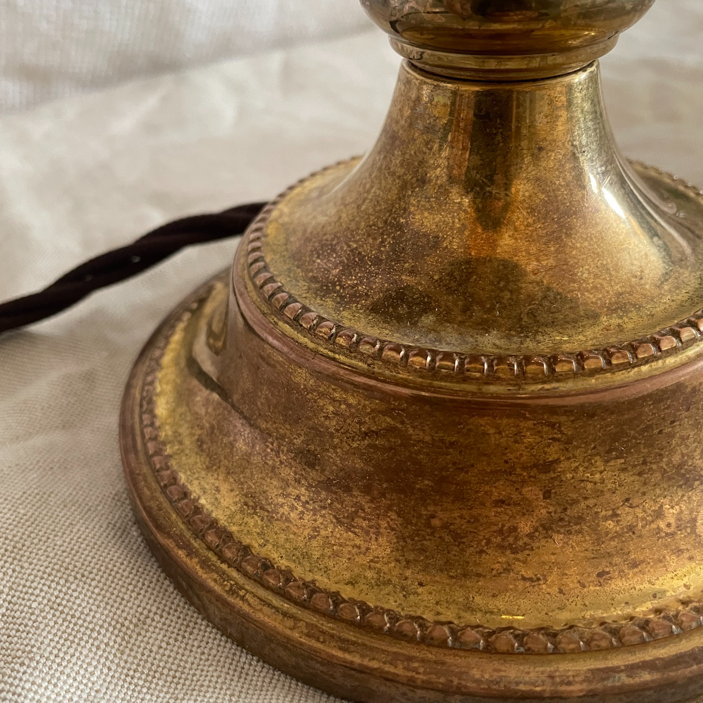 Solid brass table lamp