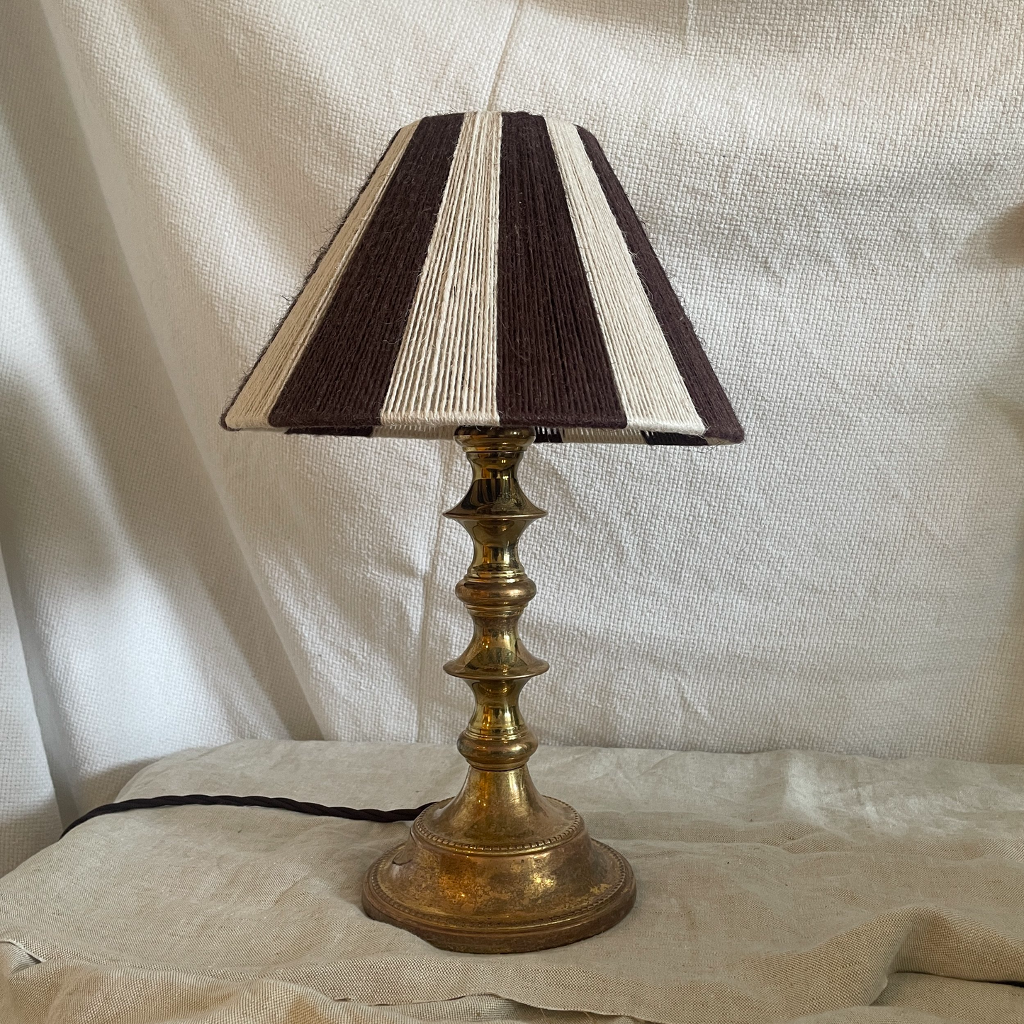 Solid brass table lamp