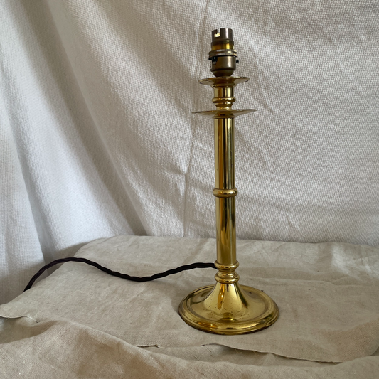 Slim brass table lamp