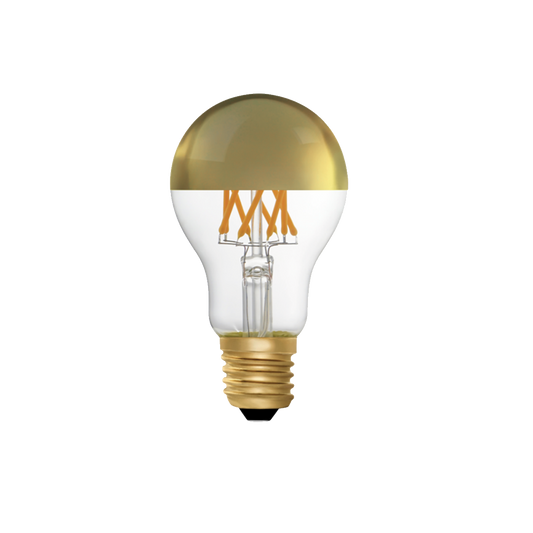 Large Globe 6 Watt Gold Mirrored Light Bulb