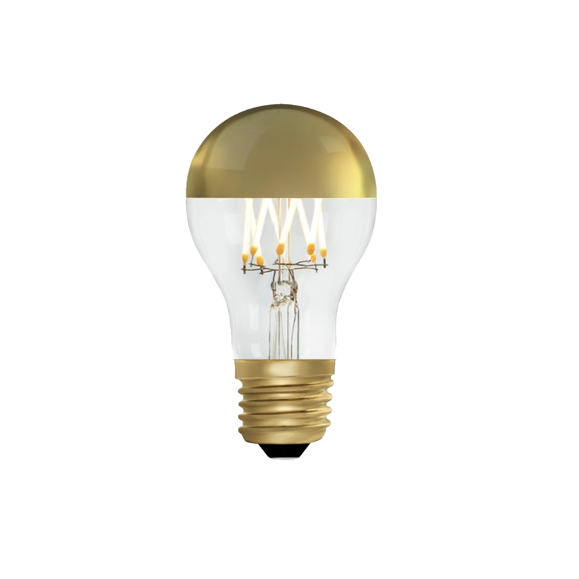 Large Globe 6 Watt Gold Mirrored Light Bulb