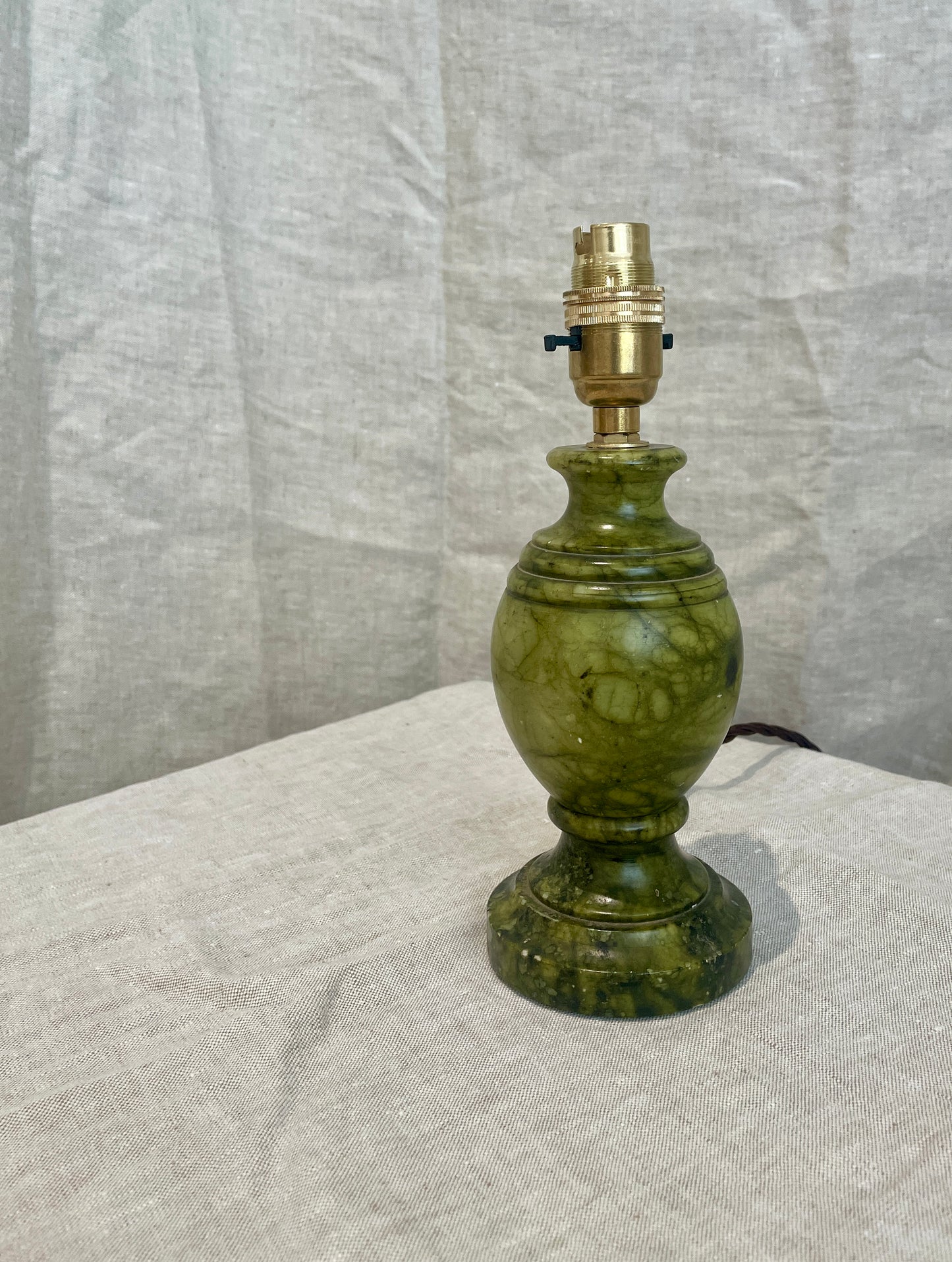 Small Green marble table lamp
