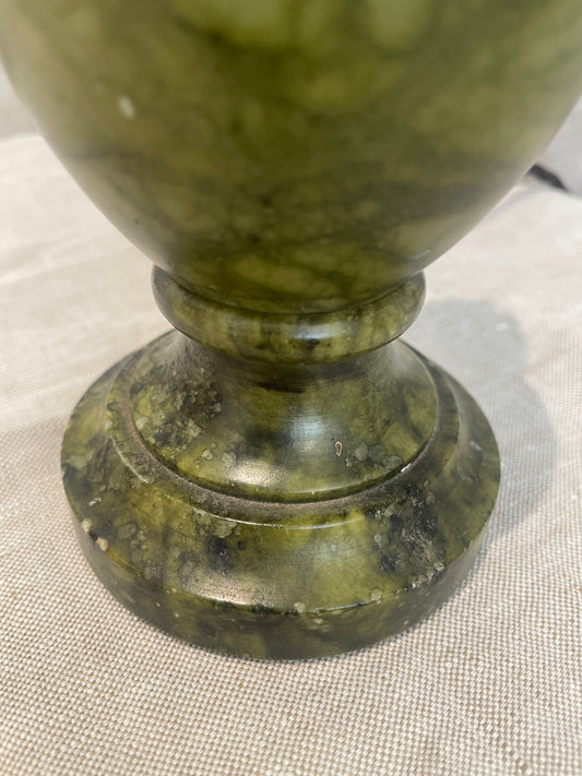 Small Green marble table lamp