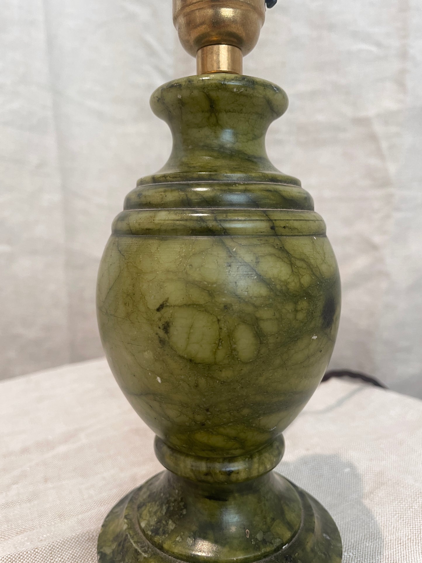 Small Green marble table lamp