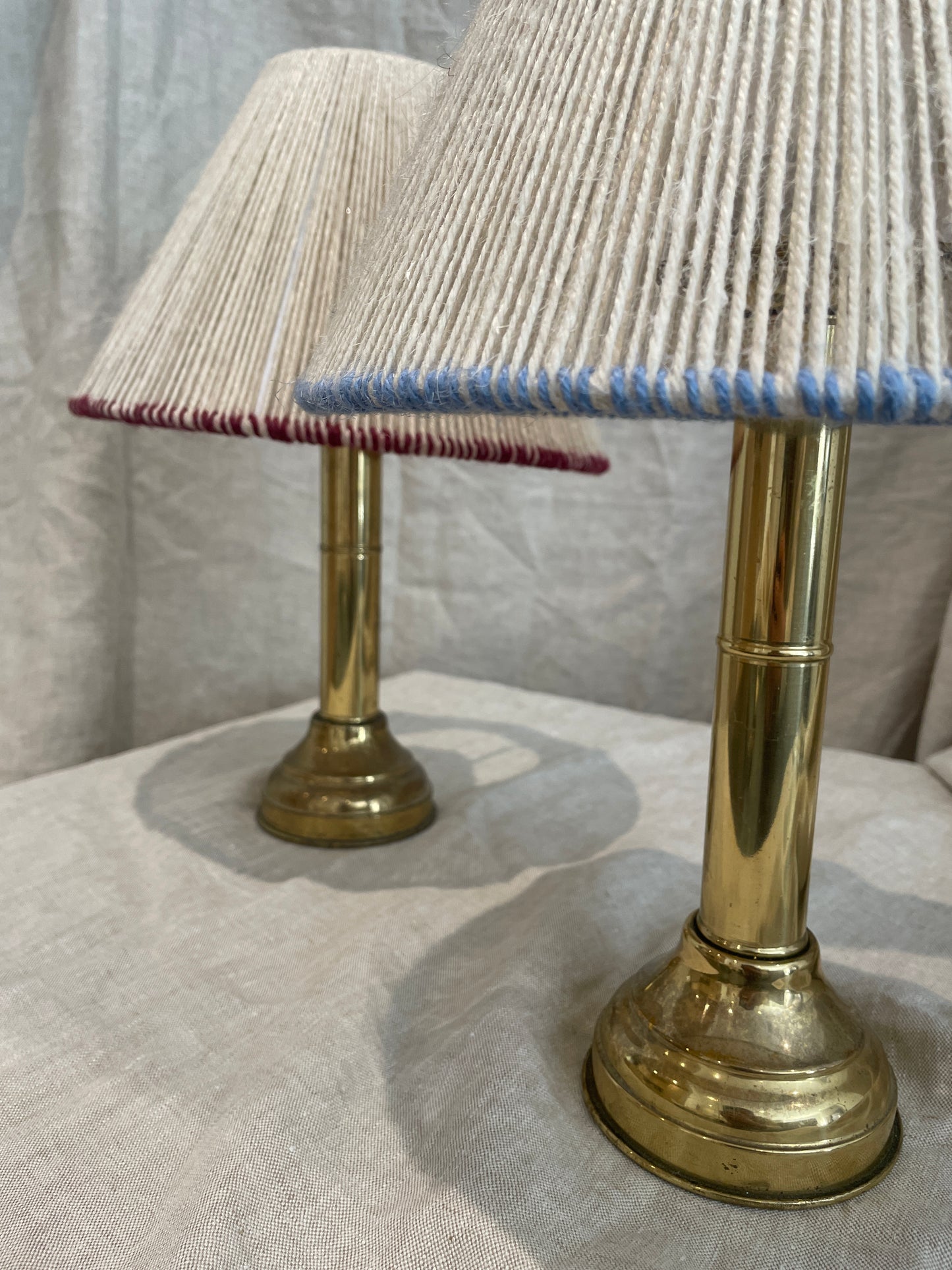 Antique brass lamp bases