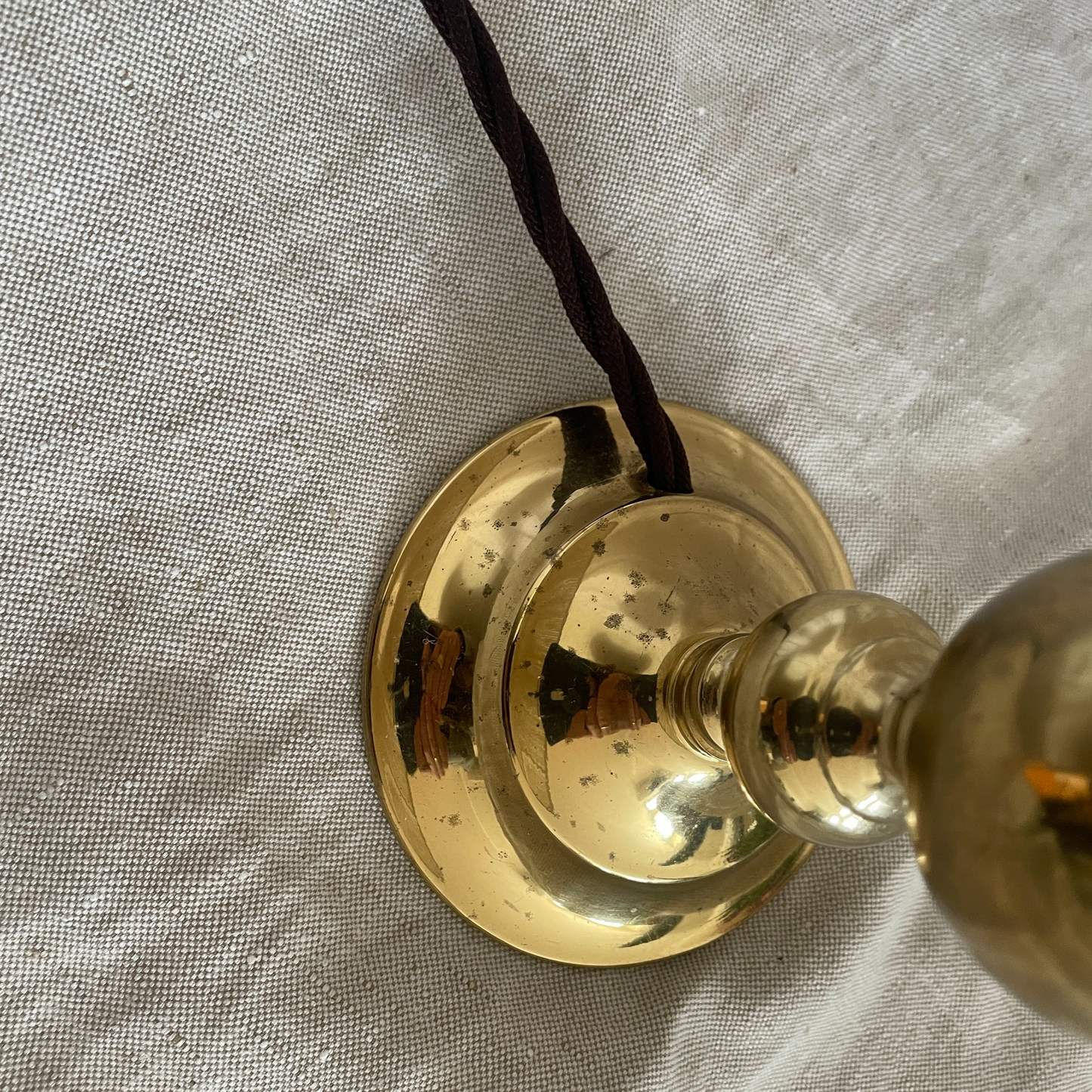 Pair of vintage brass table lamps