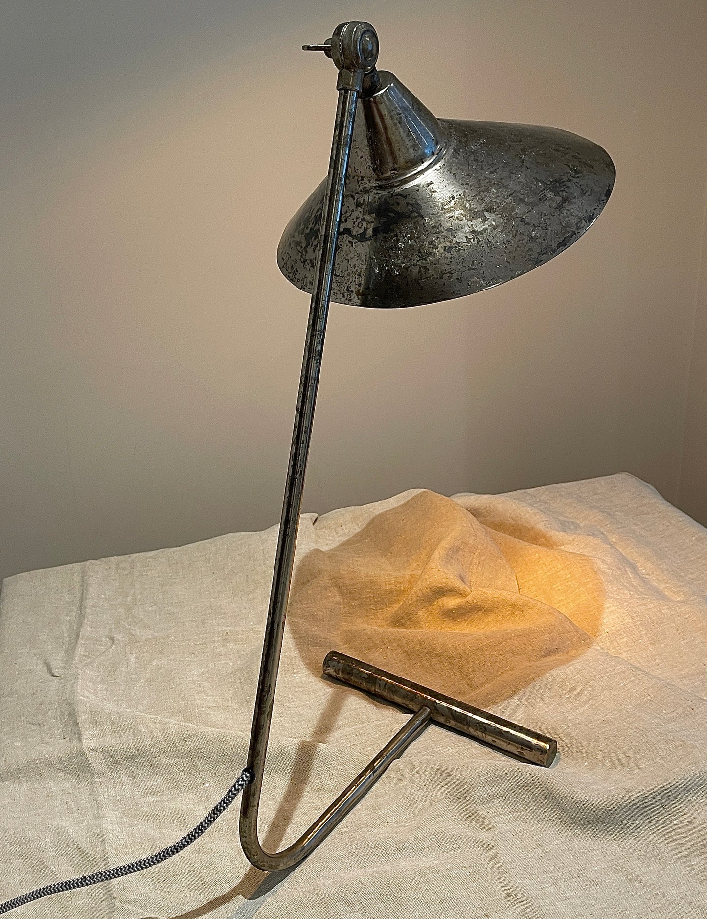 Steel table lamp
