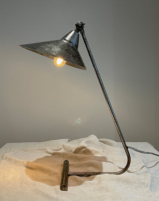 Steel table lamp