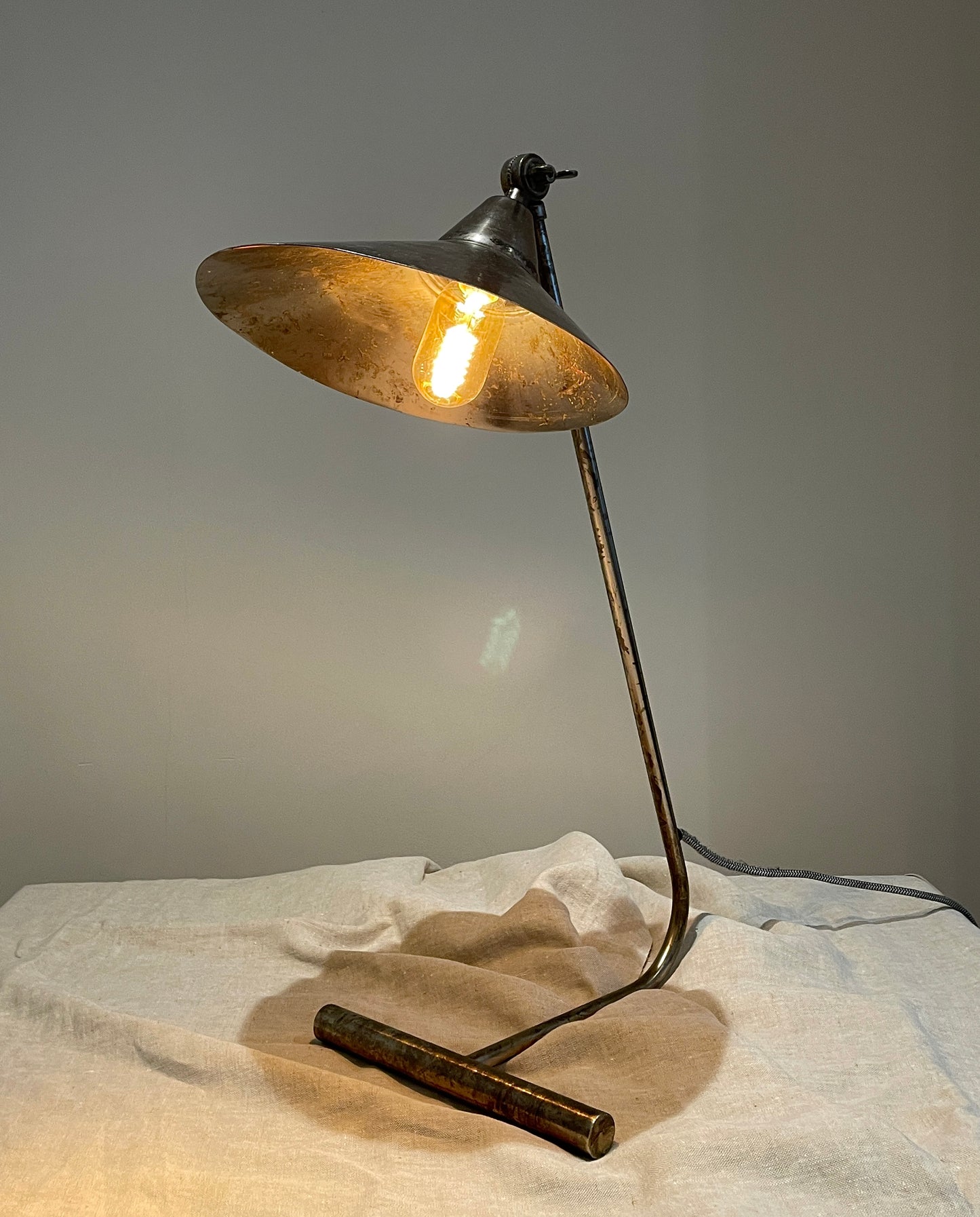 Steel table lamp