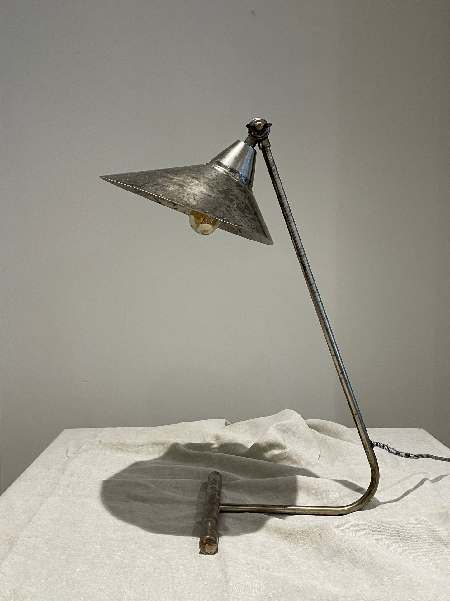 Steel table lamp