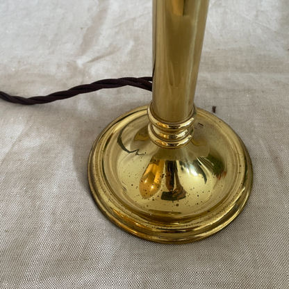 Slim brass table lamp
