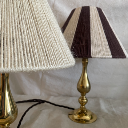 Pair of antiqued brass droplet lights