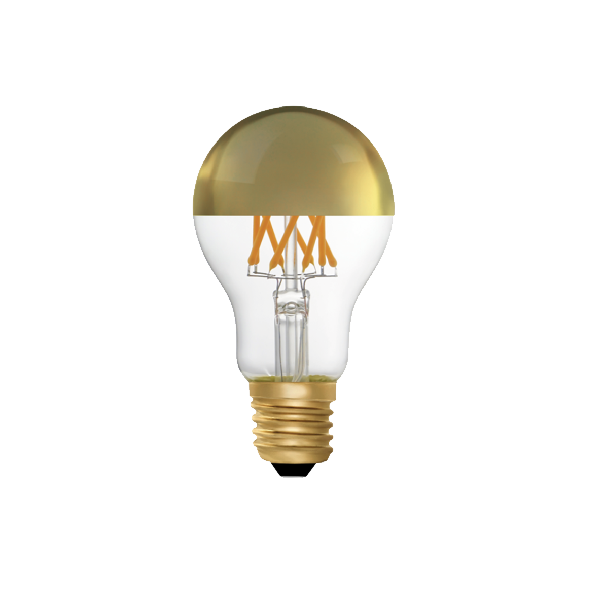 Large Globe 6 Watt Gold Mirrored Light Bulb