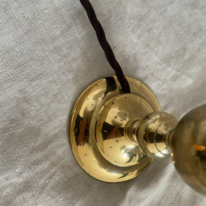 Pair of vintage brass table lamps